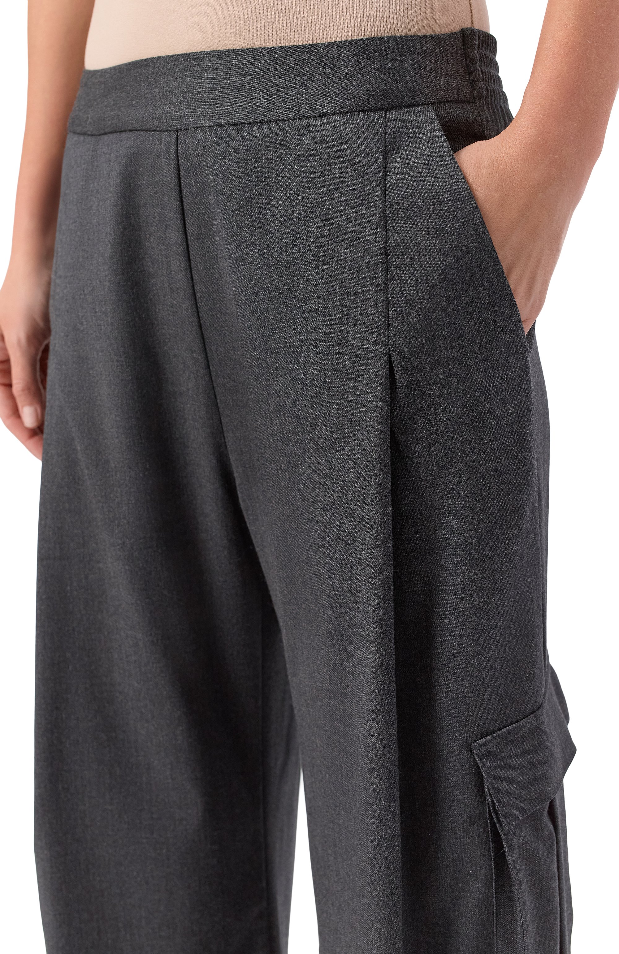 Брюки-карго из шерсти и вискозы ERMANNO SCERVINO, арт. D474P306JWR, фото 5