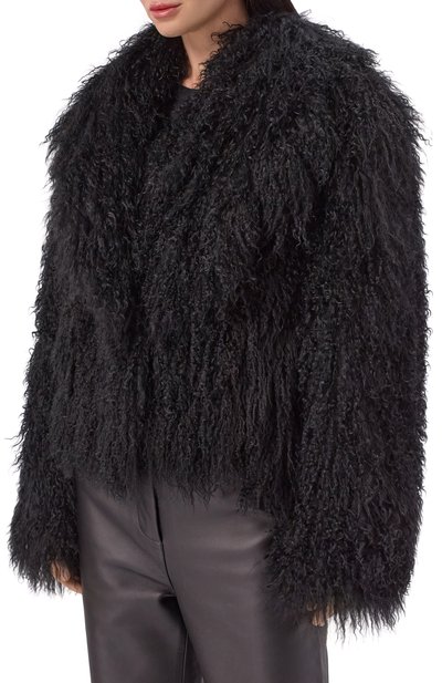 Шуба из ламы SASHA KIM черного цвета по цене 259000 руб., арт. SK-00001885, фото 3 Шуба из ламы SASHA KIM, арт. SK-00001885, фото 3