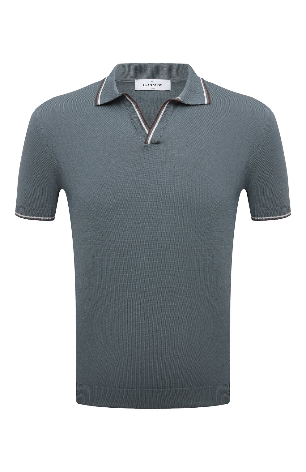 Хлопковое поло GRAN SASSO бирюзового цвета по цене 24950 руб., арт. 57132/20688, фото 1 Хлопковое поло GRAN SASSO, арт. 57132/20688, фото 1