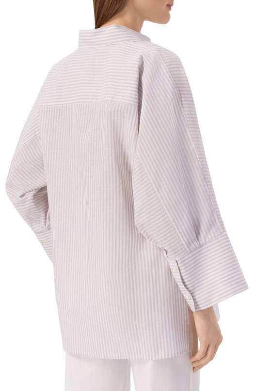 Рубашка изо льна и хлопка Pietro Brunelli CA2514/LI0028 Серый  CA2514/LI0028 Фото 4