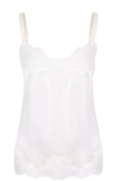 Женская шелковый топ с кружевной отделкой DOLCE & GABBANA, арт. 07A00T/FUADG