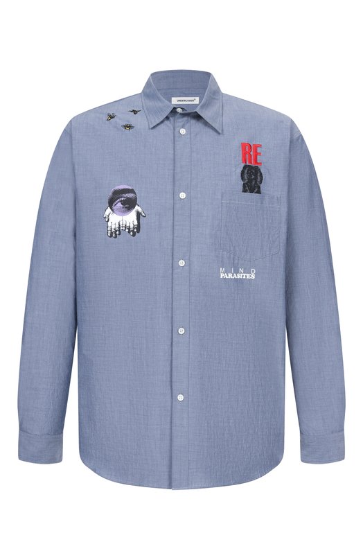 Хлопковая рубашка Undercover UP1F4413 Синий UP1F4413