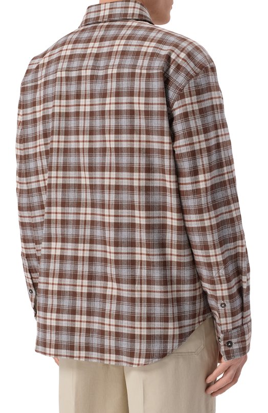 Хлопковая рубашка 12 STOREEZ 135497 Коричневый  135497 Фото 4
