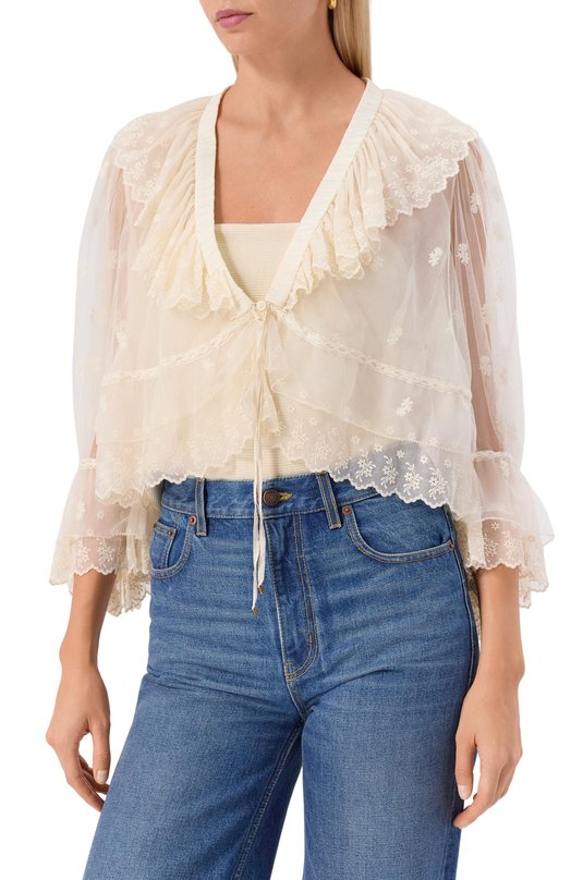 Блузка Chloé CH25UHT26099 Кремовый  CH25UHT26099 Фото 3