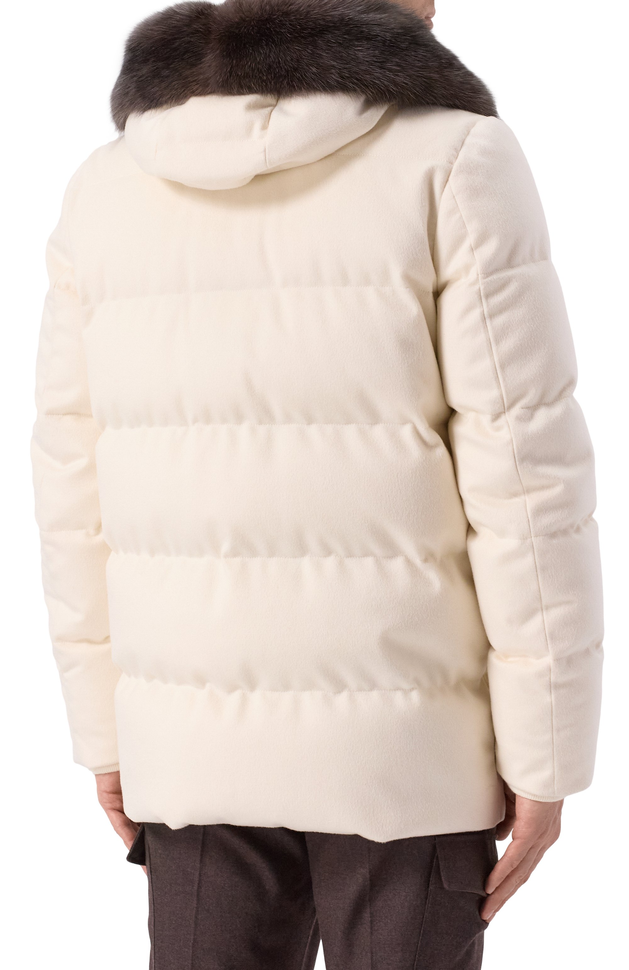 Кашемировый пуховик с отделкой из соболя MVST, арт. FTEKB-ES2915-2SB/LC1664, фото 4