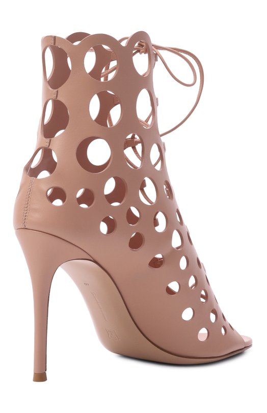 Кожаные ботильоны Gianvito Rossi G50645.15RIC.NXFPEAH Бежевый  G50645.15RIC.NXFPEAH Фото 5