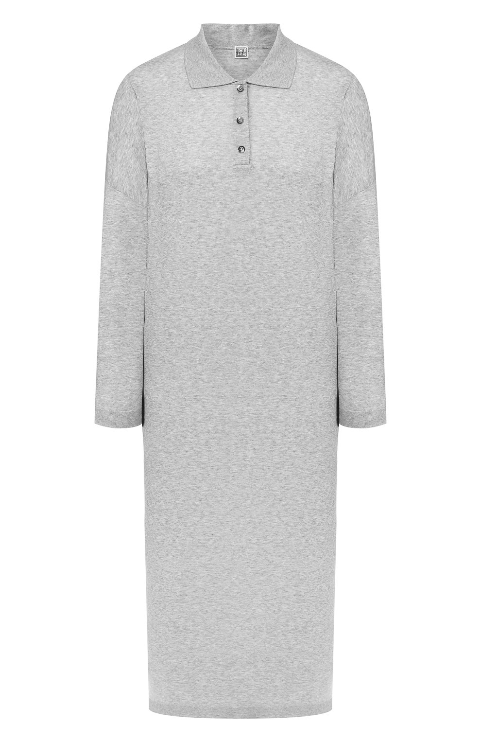 Платье-макси TOTEME серого цвета по цене 32950 руб., арт. BARZI0 DRESS 202-620-777, фото 1 Платье-макси TOTEME, арт. BARZI0 DRESS 202-620-777, фото 1