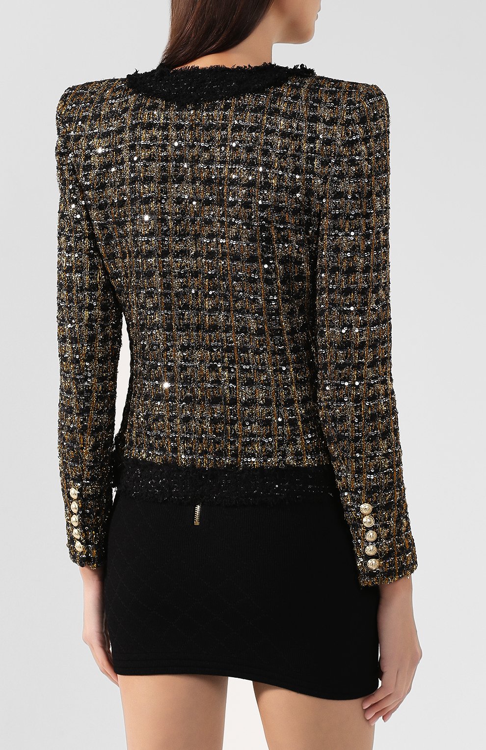 Жакет BALMAIN золотого цвета по цене 418000 руб., арт. SF17248/X240, фото 4 Жакет BALMAIN, арт. SF17248/X240, фото 4