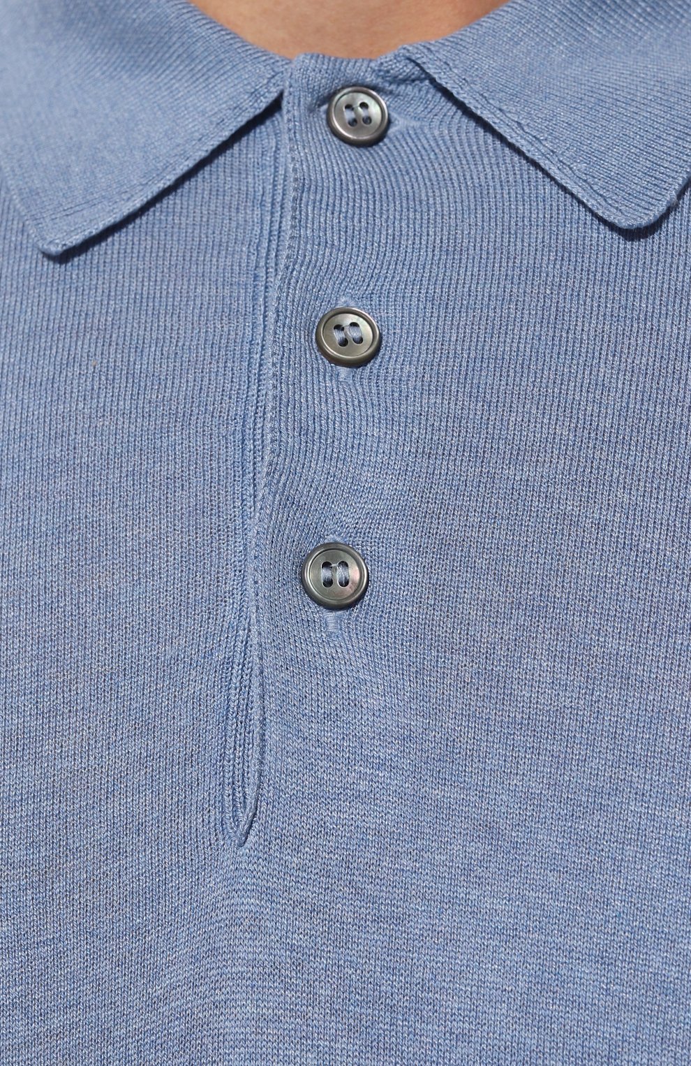 Шелковое поло GRAN SASSO голубого цвета по цене 34950 руб., арт. 43110/23503, фото 5 Шелковое поло GRAN SASSO, арт. 43110/23503, фото 5