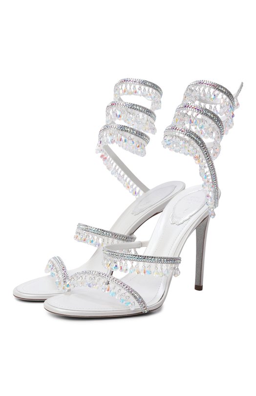 Текстильные босоножки Chandelier 105 Rene Caovilla C12535-105/R001 Белый C12535-105/R001