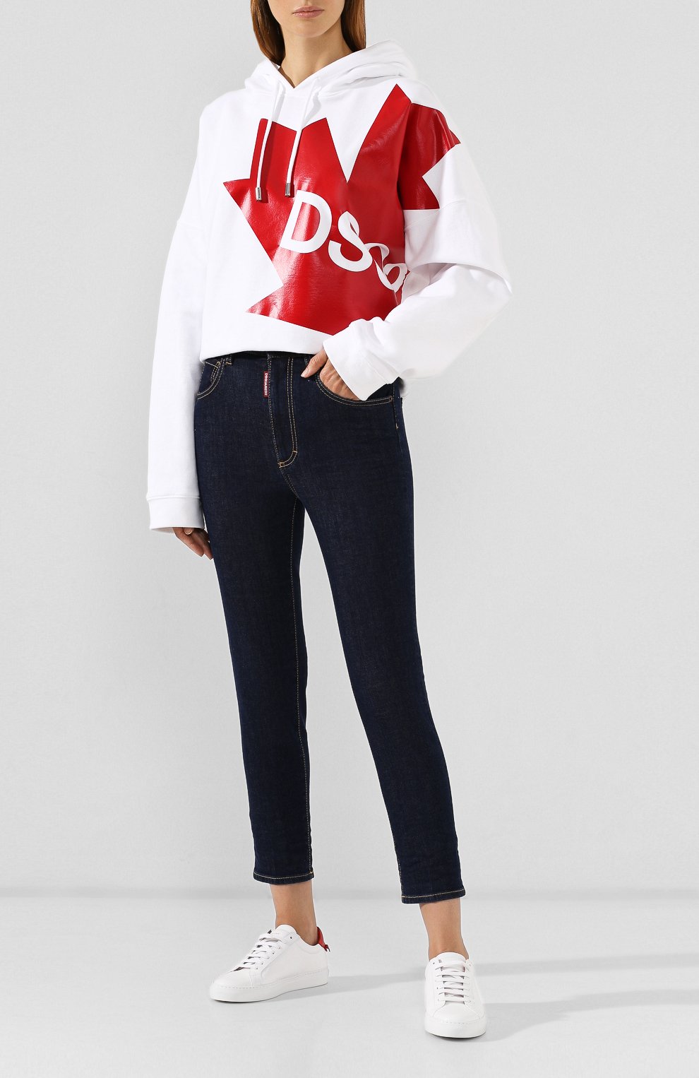 Джинсы DSQUARED2 темно-синего цвета по цене 39500 руб., арт. S75LB0211/S30595, фото 2 Джинсы DSQUARED2, арт. S75LB0211/S30595, фото 2