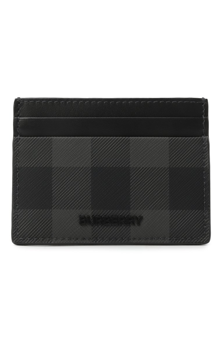 Мужской футляр для кредитных карт BURBERRY темно-серого цвета, арт. 8070275 | Фото 1 (Нос: Не проставлено; Материал: Экокожа)