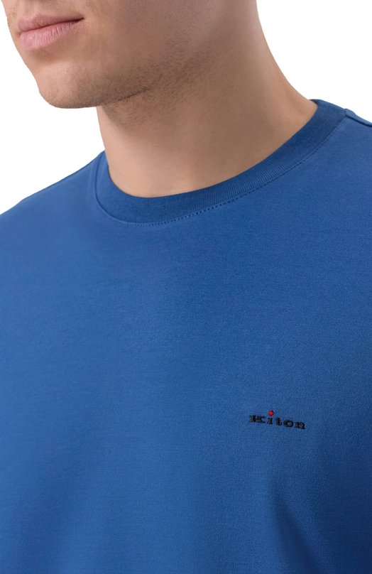 Хлопковая футболка Kiton UMK0891 Синий  UMK0891 Фото 5
