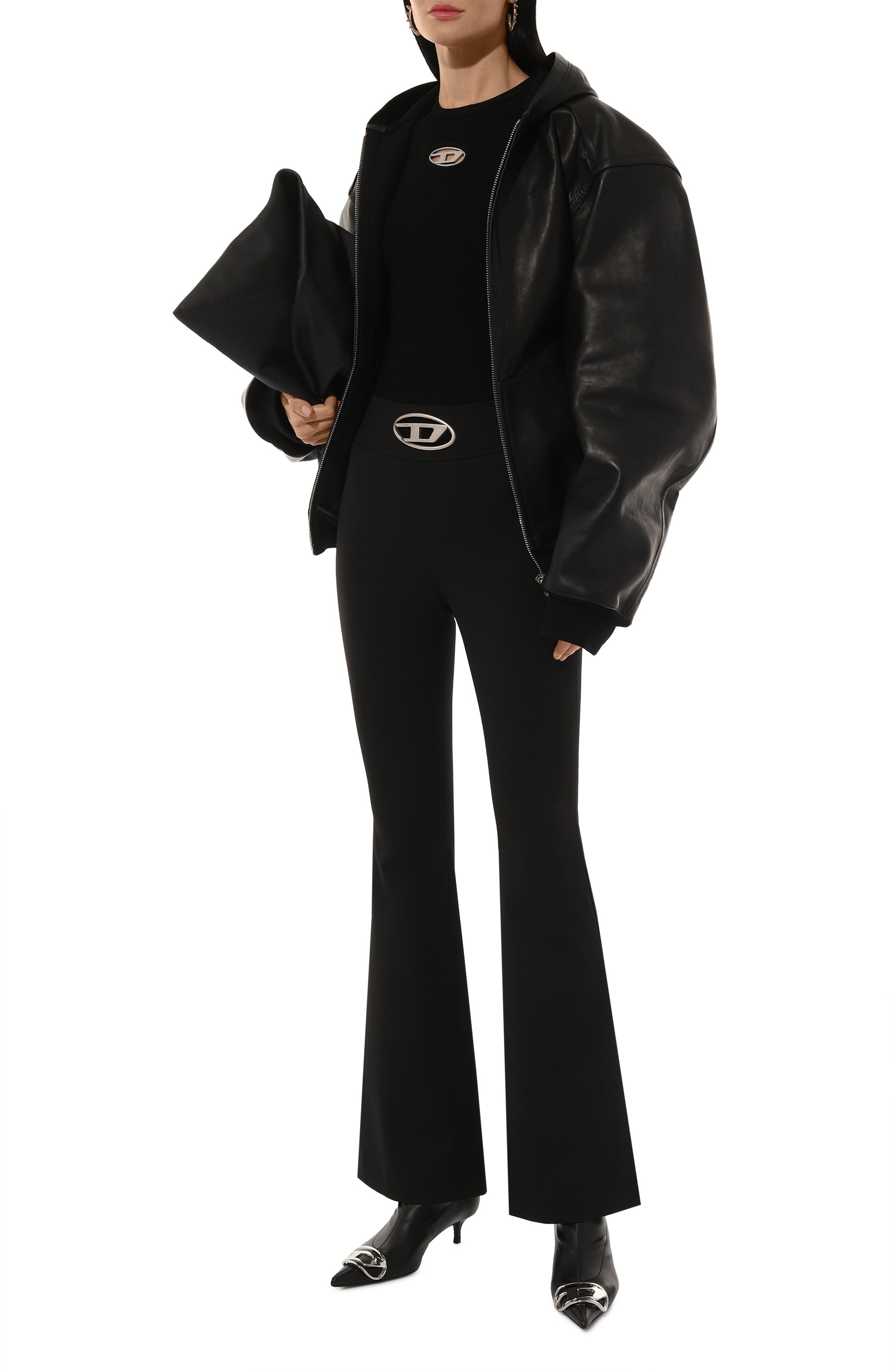 Брюки DIESEL черного цвета по цене 38700 руб., арт. A14390/0PHAL, фото 2 Брюки DIESEL, арт. A14390/0PHAL, фото 2