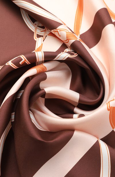 Шелковый платок FURLA коричневого цвета по цене 20500 руб., арт. WT00021/BX4081, фото 3 Шелковый платок FURLA, арт. WT00021/BX4081, фото 3