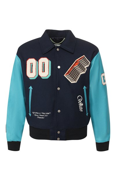 Комбинированный бомбер OFF-WHITE, арт. 0MJA036R20A320243288, фото 1