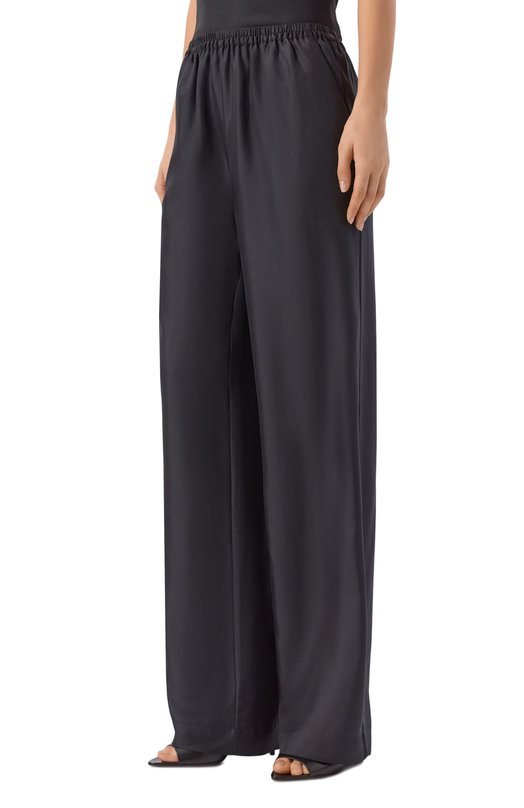 Шелковые брюки Loulou de Saison ALERA LDS PANTS Чёрный  ALERA LDS PANTS Фото 3