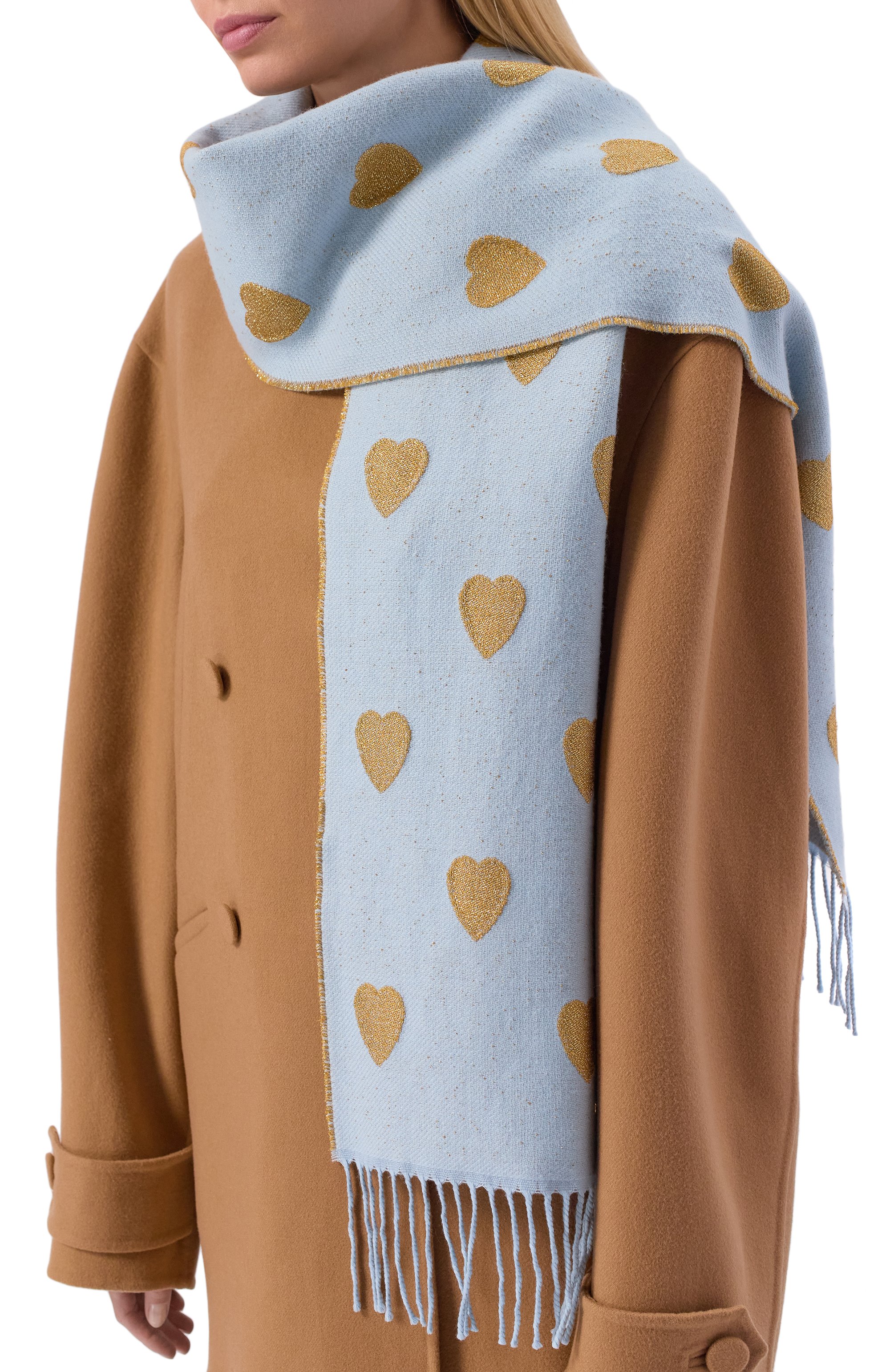 Шарф из шерсти и вискозы VALENTINO, арт. 7W2ET01M/SZD, фото 2