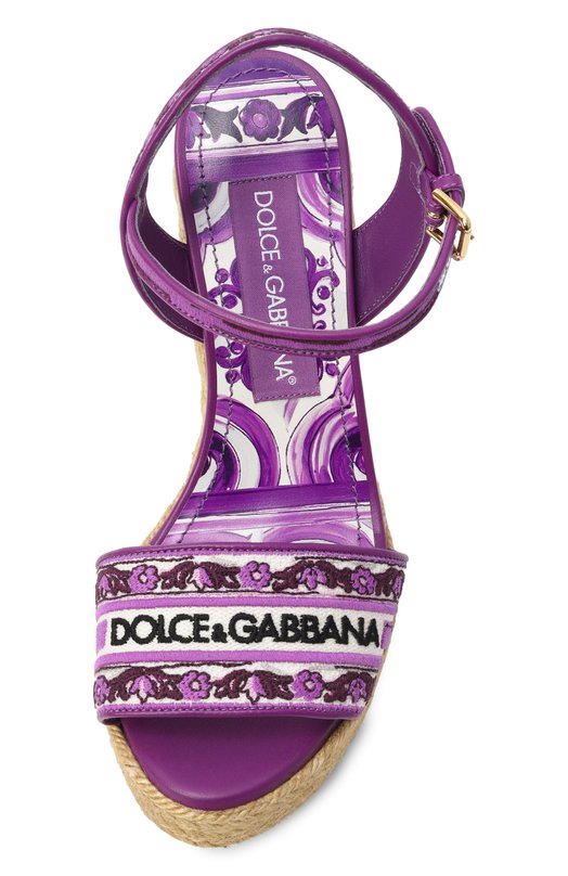 Комбинированные босоножки Dolce & Gabbana CZ0318/AV804 Фиолетовый  CZ0318/AV804 Фото 6