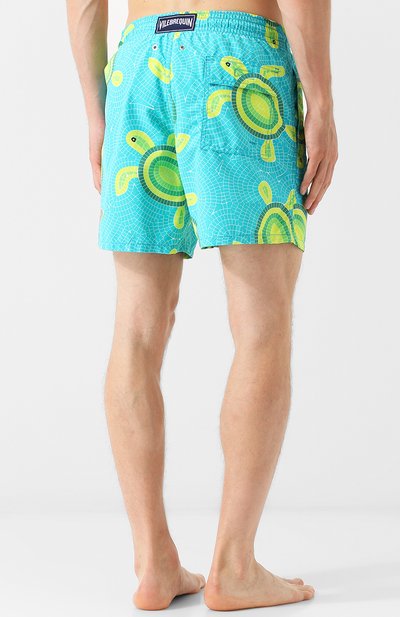 Плавки-шорты с принтом VILEBREQUIN бирюзового цвета по цене 46500 руб., арт. MOO/8006H, фото 4 Плавки-шорты с принтом VILEBREQUIN, арт. MOO/8006H, фото 4