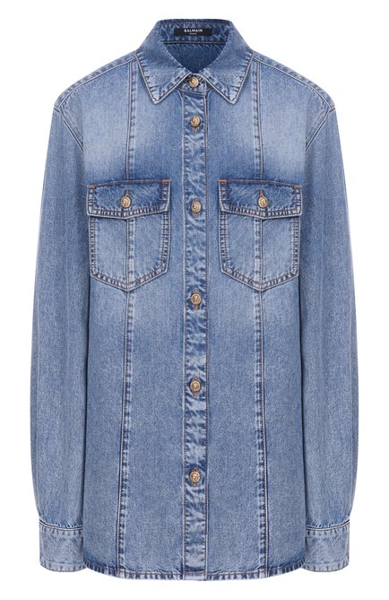Женская джинсовая рубашка BALMAIN, арт. FF0HC080/DF97