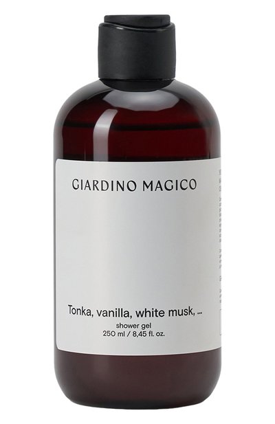 Женского увлажняющий гель для душа tonka, vanilla, white musk (250ml) GIARDINO MAGICO, арт. 4660222280855
