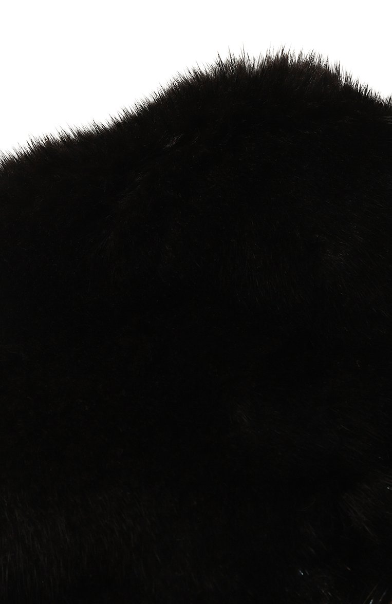 Женская шапка лилас из меха норки FURLAND черного цвета, арт. 0234400110262600000 | Фото 4 (Материал: Натуральный мех; Материал сплава: Проставлено; Нос: Не проставлено)