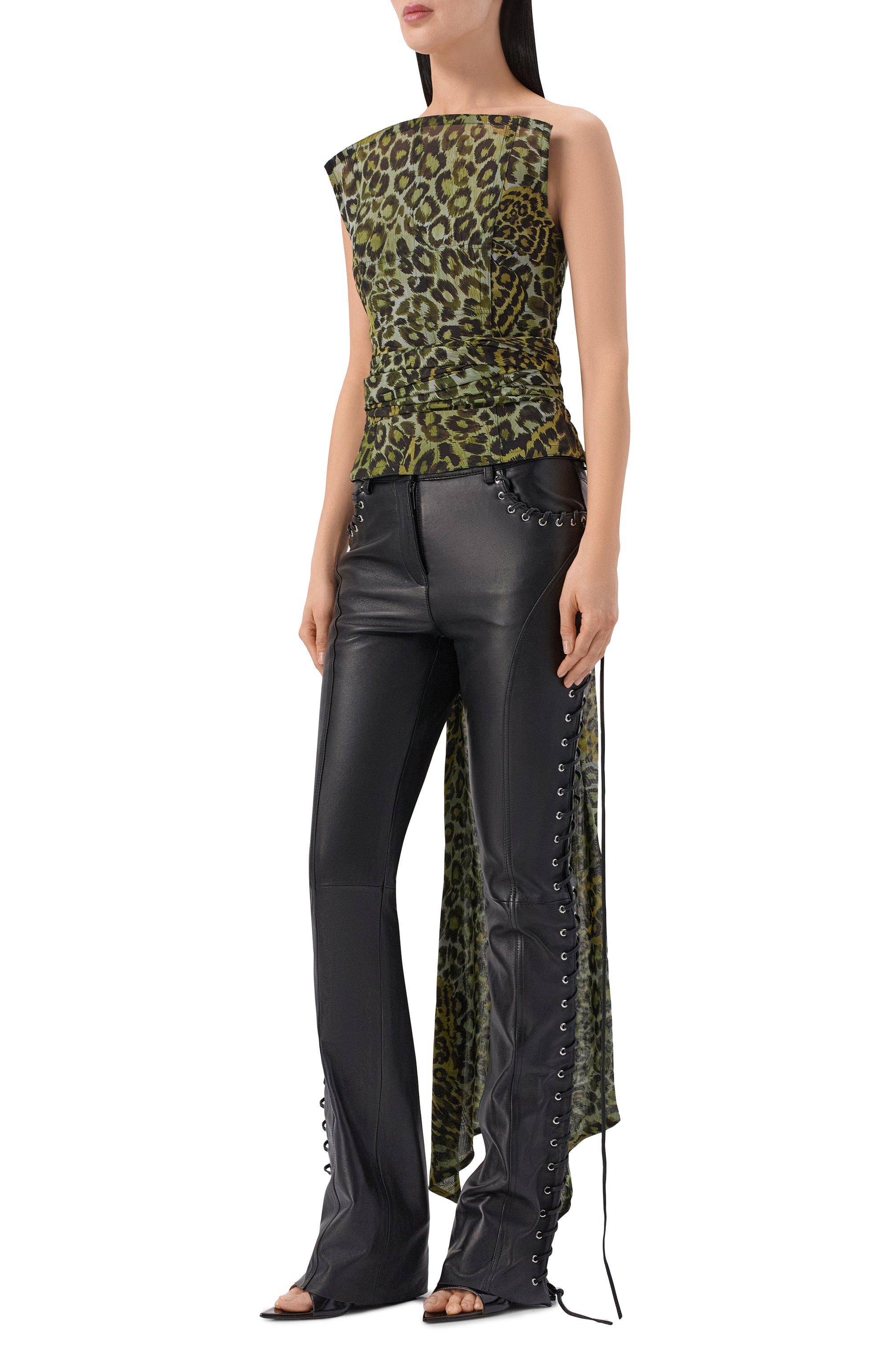 Топ-корсет из вискозы BLUMARINE зеленого цвета по цене 187500 руб., арт. 4C240A, фото 2 Топ-корсет из вискозы BLUMARINE, арт. 4C240A, фото 2