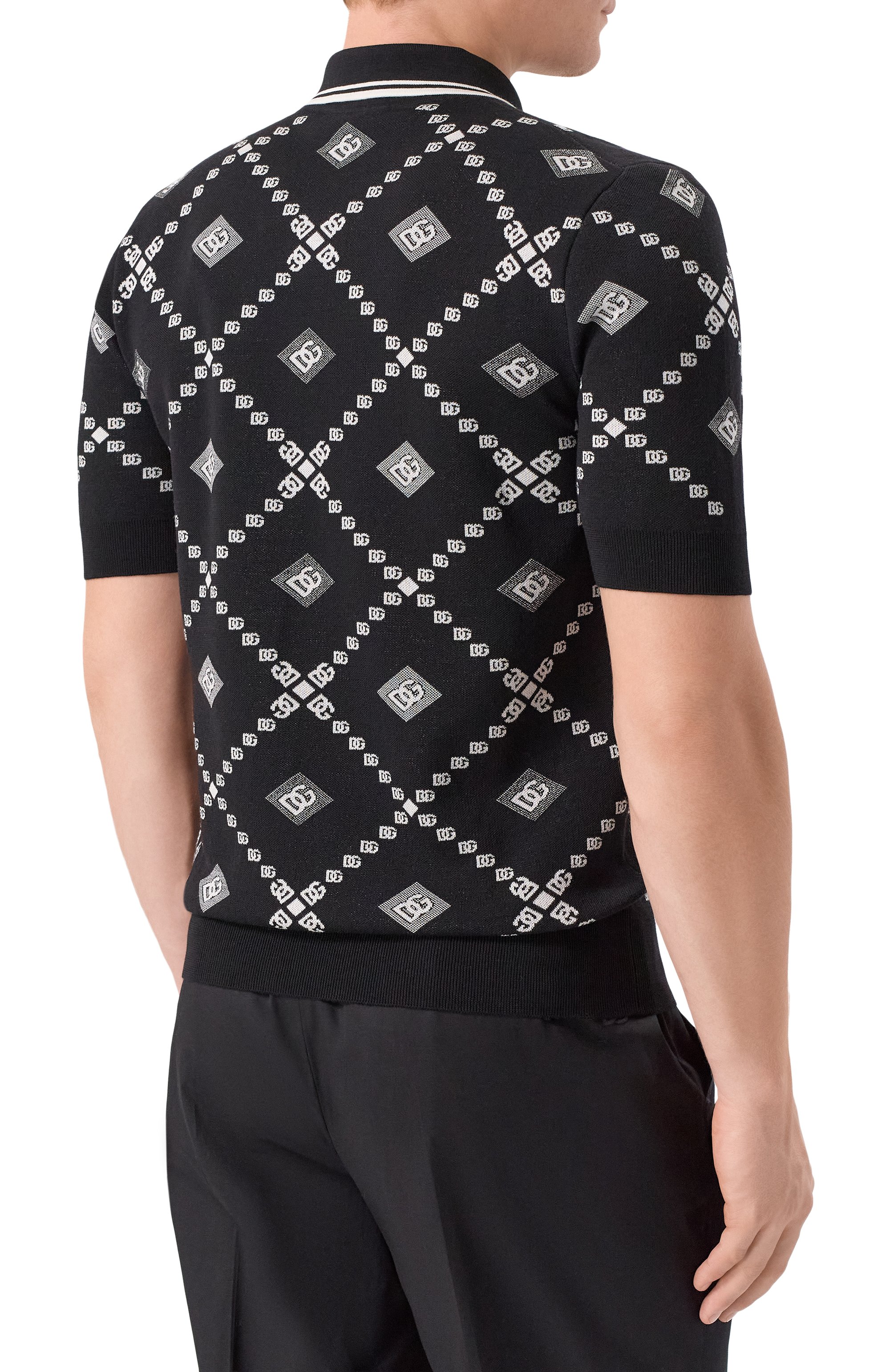 Поло из шерсти и шелка DOLCE & GABBANA, арт. GXZ02T/JGMA7, фото 4