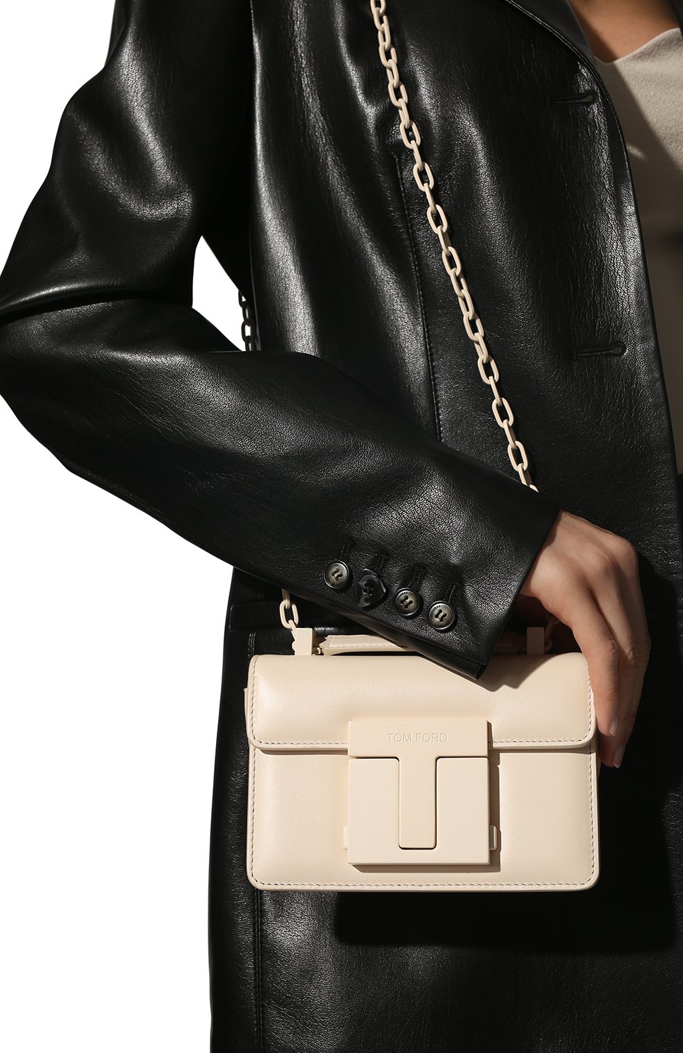 Сумка 001 small TOM FORD кремового цвета по цене 284500 руб., арт. L1384L-LCL104, фото 6 Сумка 001 small TOM FORD, арт. L1384L-LCL104, фото 6