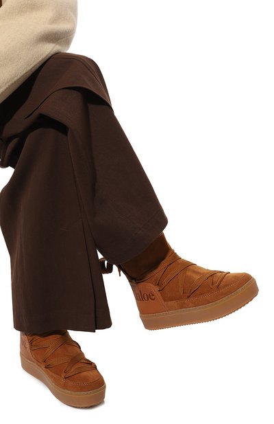 Замшевые полусапоги SEE BY CHLOÉ коричневого цвета по цене 39650 руб., арт. SB35151A14210221, фото 3 Замшевые полусапоги SEE BY CHLOÉ, арт. SB35151A14210221, фото 3