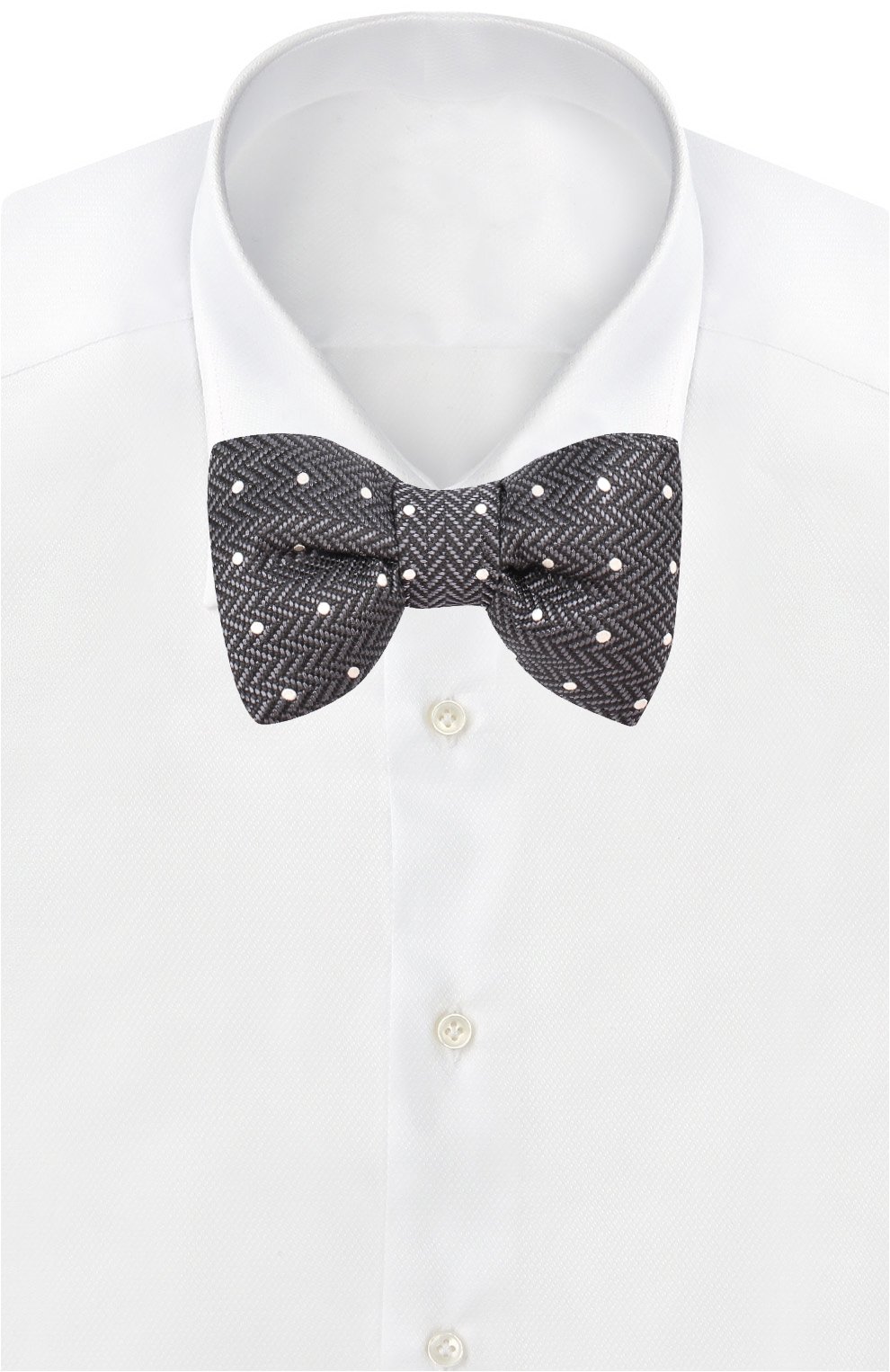 Шелковый галстук-бабочка TOM FORD темно-серого цвета по цене 21950 руб., арт. 2TF30/4CH, фото 2 Шелковый галстук-бабочка TOM FORD, арт. 2TF30/4CH, фото 2