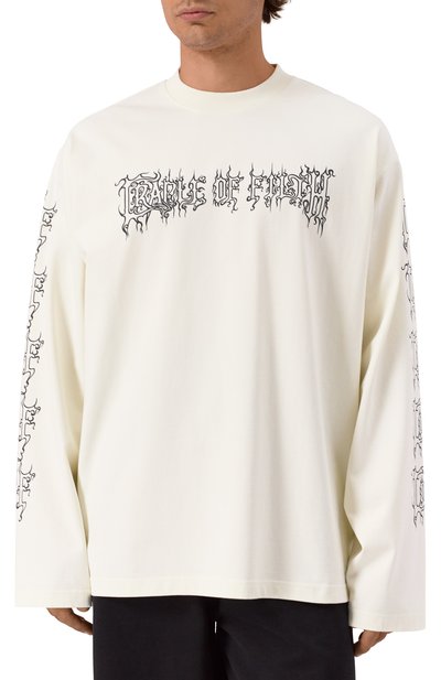 Хлопковый лонгслив VETEMENTS, арт. UCF76LS100I/1100 INTERL0CK, фото 3