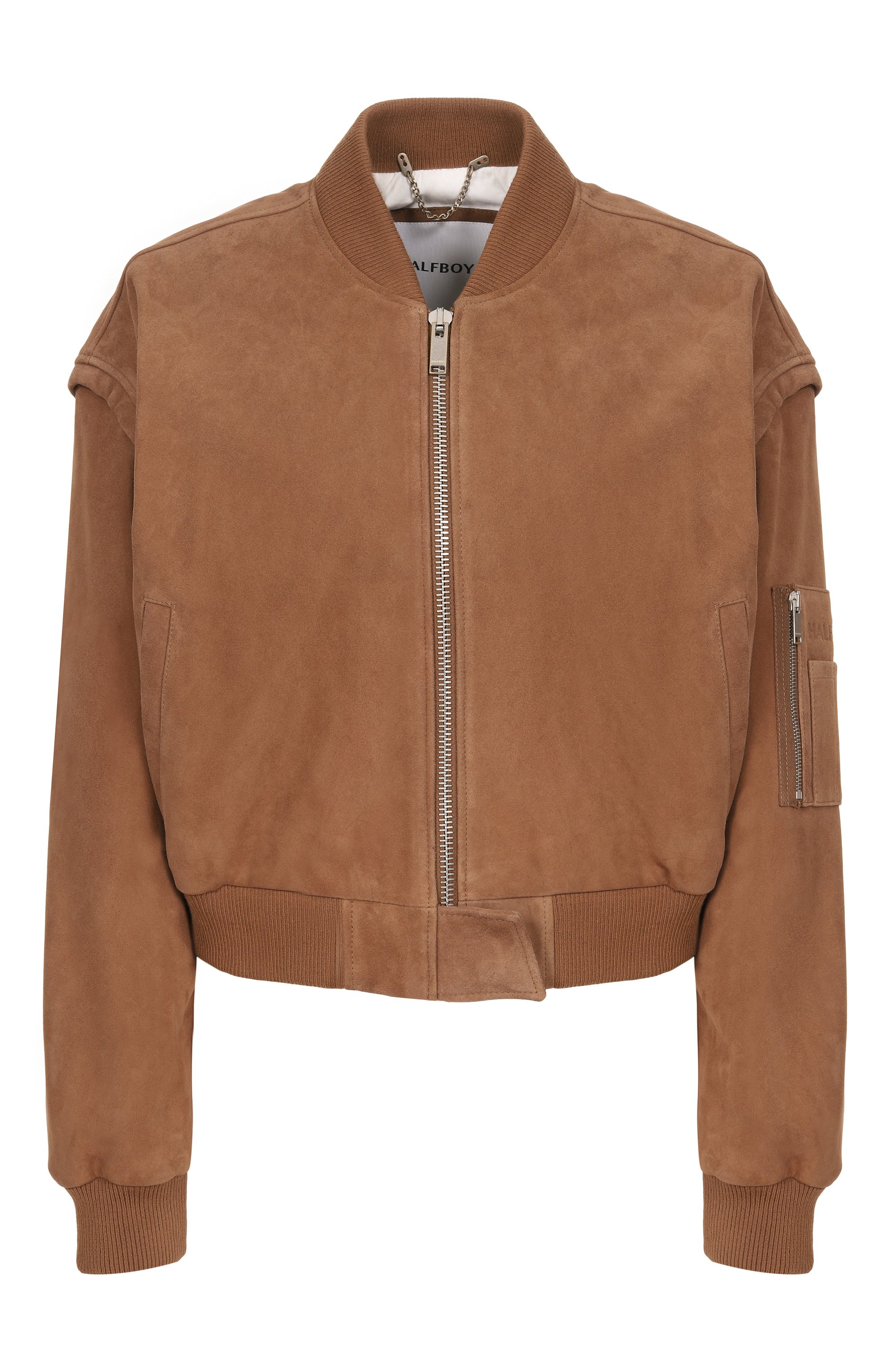 Замшевый бомбер HALFBOY, арт. HS261WL084 LT006/B0MBER CR0P, фото 1