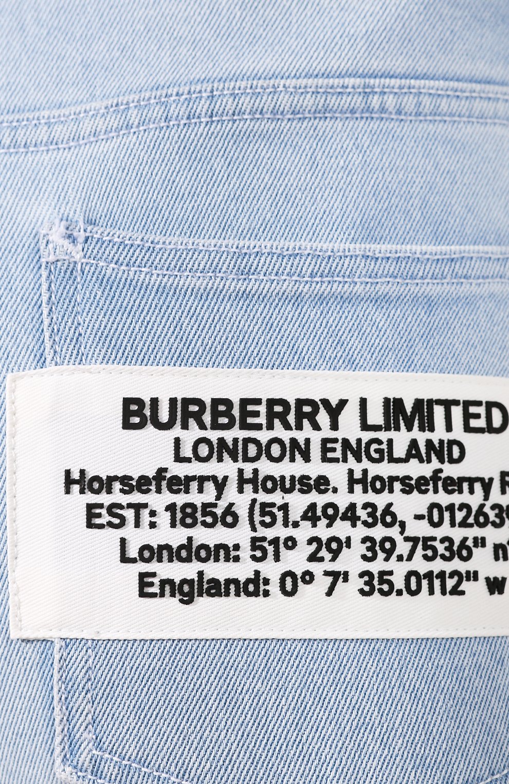 Джинсы BURBERRY голубого цвета по цене 66900 руб., арт. 8027448, фото 5 Джинсы BURBERRY, арт. 8027448, фото 5