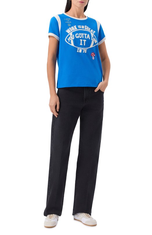 Хлопковая футболка Mother 81601-1574 Синий  81601-1574 Фото 2