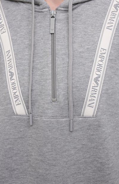 Худи EMPORIO ARMANI серого цвета по цене 15350 руб., арт. 164507/1A250, фото 5 Худи EMPORIO ARMANI, арт. 164507/1A250, фото 5