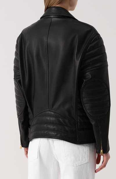 Кожаная куртка свободного кроя с косой молнией TOM FORD, арт. GIL346/LEX145, фото 5