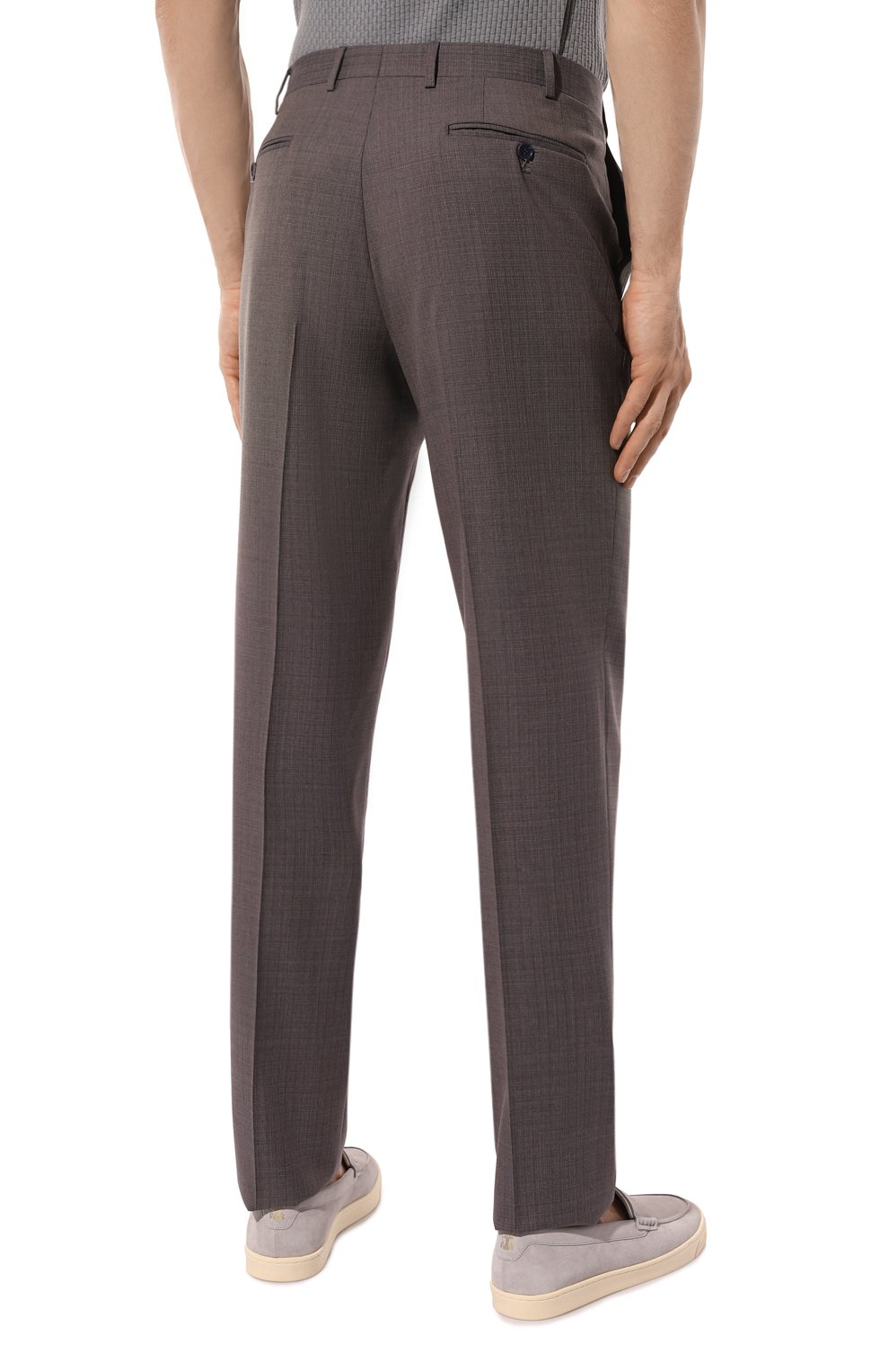 Шерстяные брюки CANALI серого цвета по цене 51900 руб., арт. 71019/AA03167, фото 4 Шерстяные брюки CANALI, арт. 71019/AA03167, фото 4