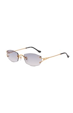 Женские солнцезащитные очки VINTAGE FRAMES серого цвета, арт. ASPEN 24KT G0LD/ASPHALT | Фото 1 (Тип очков: С/з; Нос: Не проставлено; Материал: Металл; Региональные ограничения белый список (Axapta Mercury): Не проставлено; Кросс-КТ: С/з-унисекс; Очки форма: Овальные, Безоправные; Оптика Гендер: оптика-унисекс)
