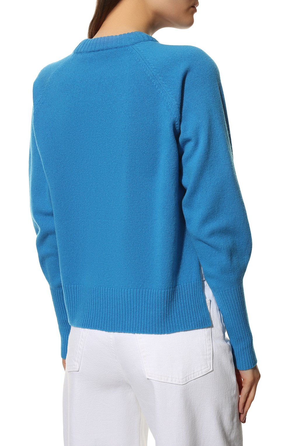 Пуловер из шерсти и кашемира PHILOSOPHY DI LORENZO SERAFINI голубого цвета по цене 56650 руб., арт. A0917/0700, фото 4 Пуловер из шерсти и кашемира PHILOSOPHY DI LORENZO SERAFINI, арт. A0917/0700, фото 4