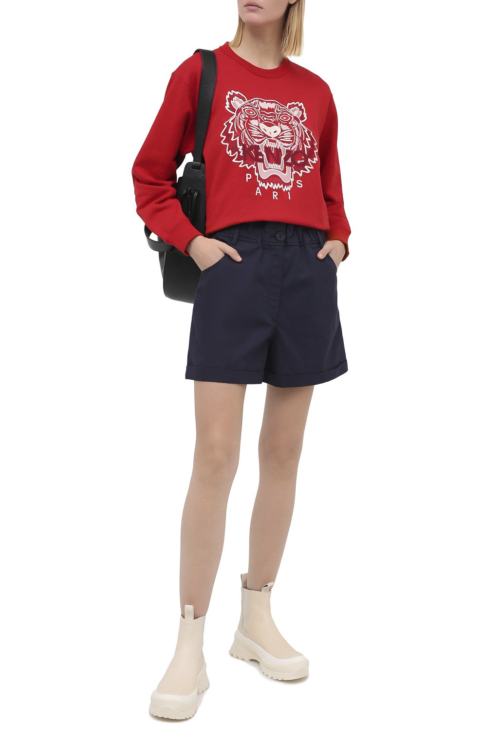 Женский красный хлопковый свитшот KENZO купить в интернет-магазине