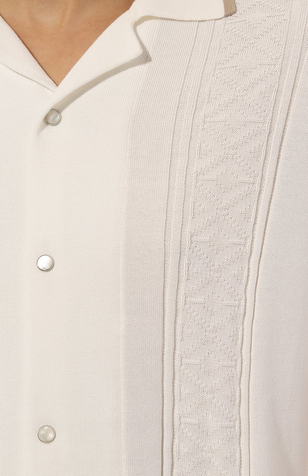 Хлопковая рубашка BRUNELLO CUCINELLI белого цвета по цене 127000 руб., арт. M29202605, фото 5 Хлопковая рубашка BRUNELLO CUCINELLI, арт. M29202605, фото 5