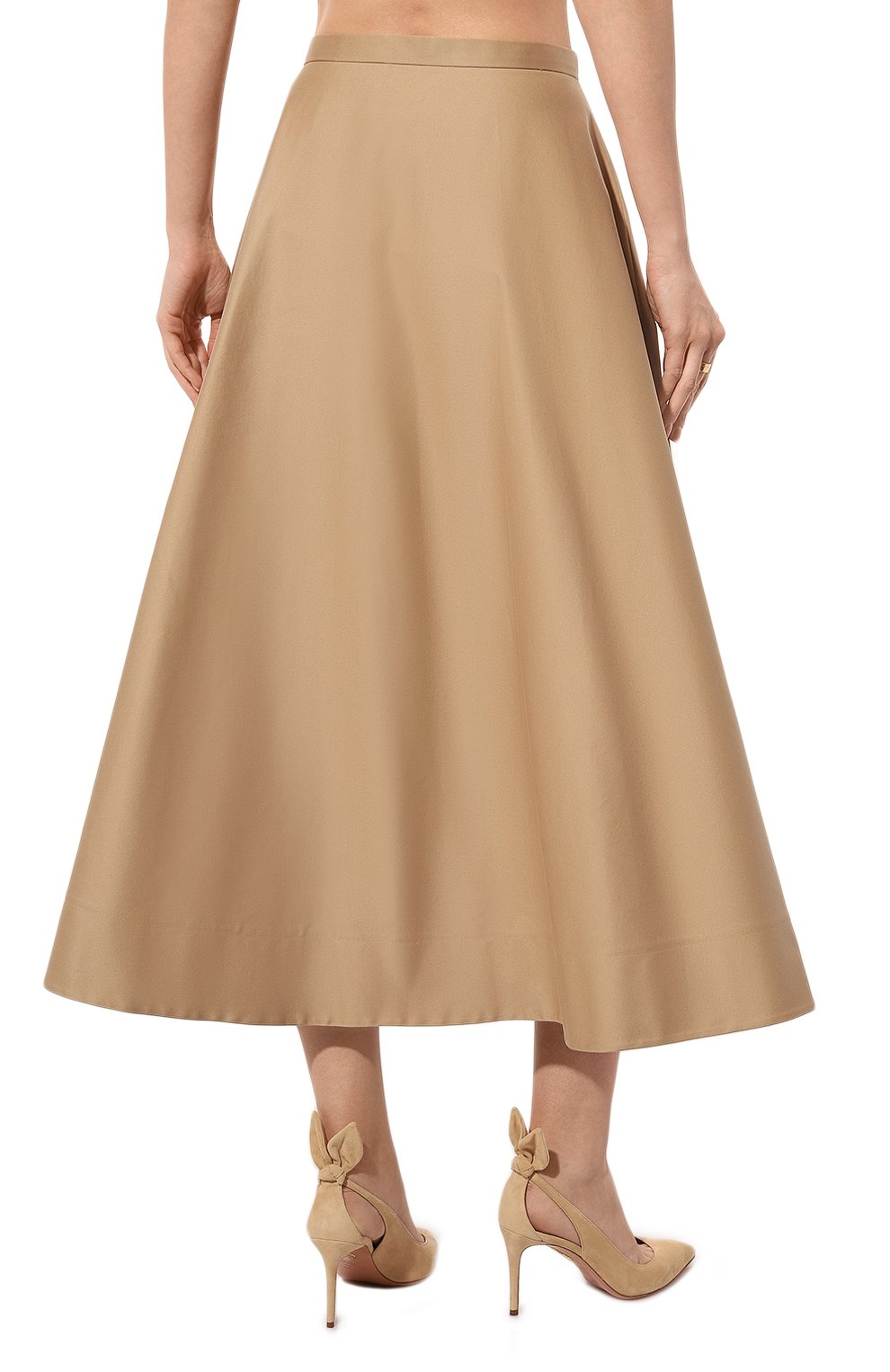 Хлопковая юбка VALENTINO бежевого цвета по цене 263500 руб., арт. 3B3RAA7271M, фото 4 Хлопковая юбка VALENTINO, арт. 3B3RAA7271M, фото 4