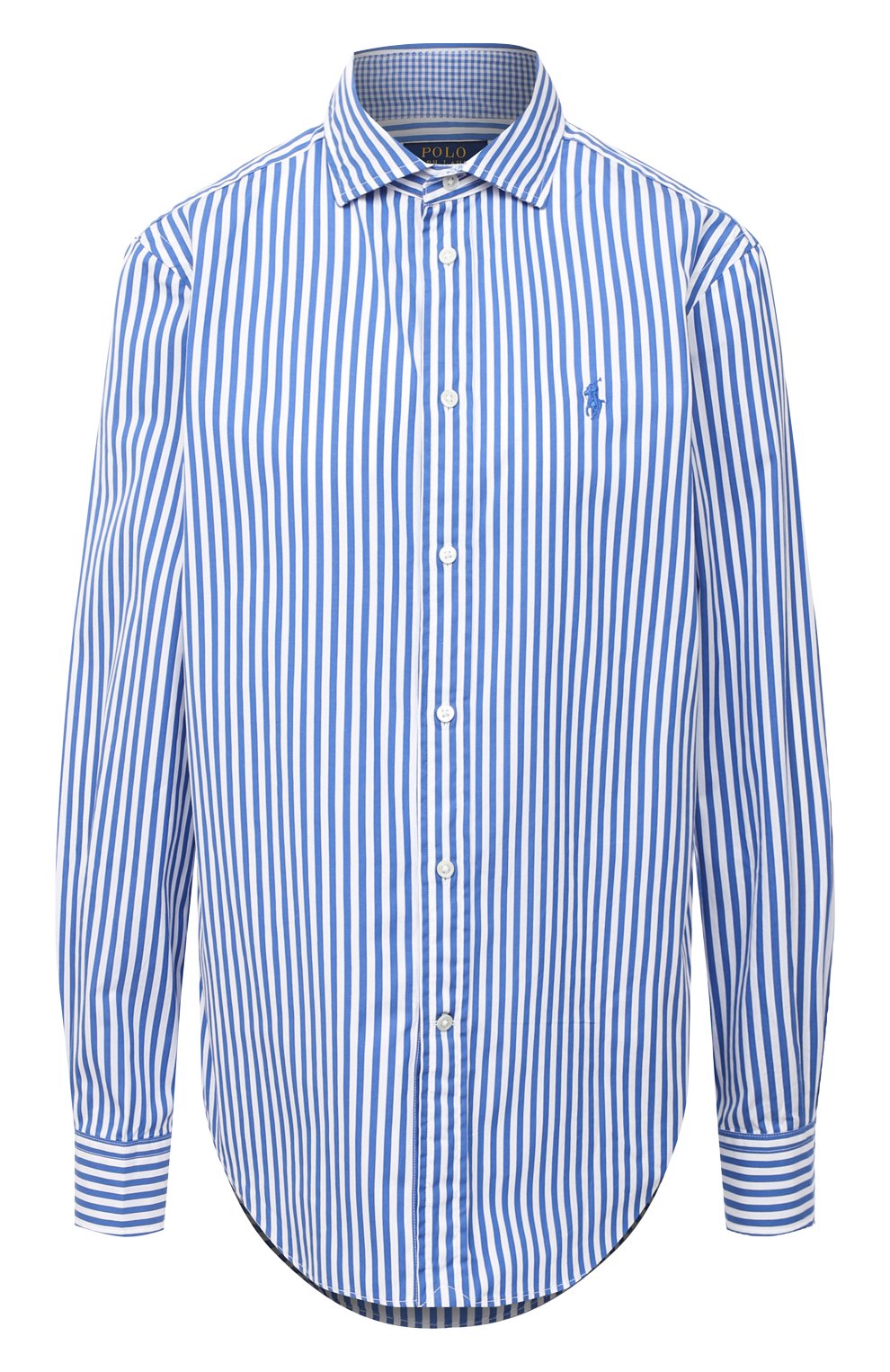 Хлопковая рубашка POLO RALPH LAUREN синего цвета по цене 13950 руб., арт. 211784161, фото 1 Хлопковая рубашка POLO RALPH LAUREN, арт. 211784161, фото 1