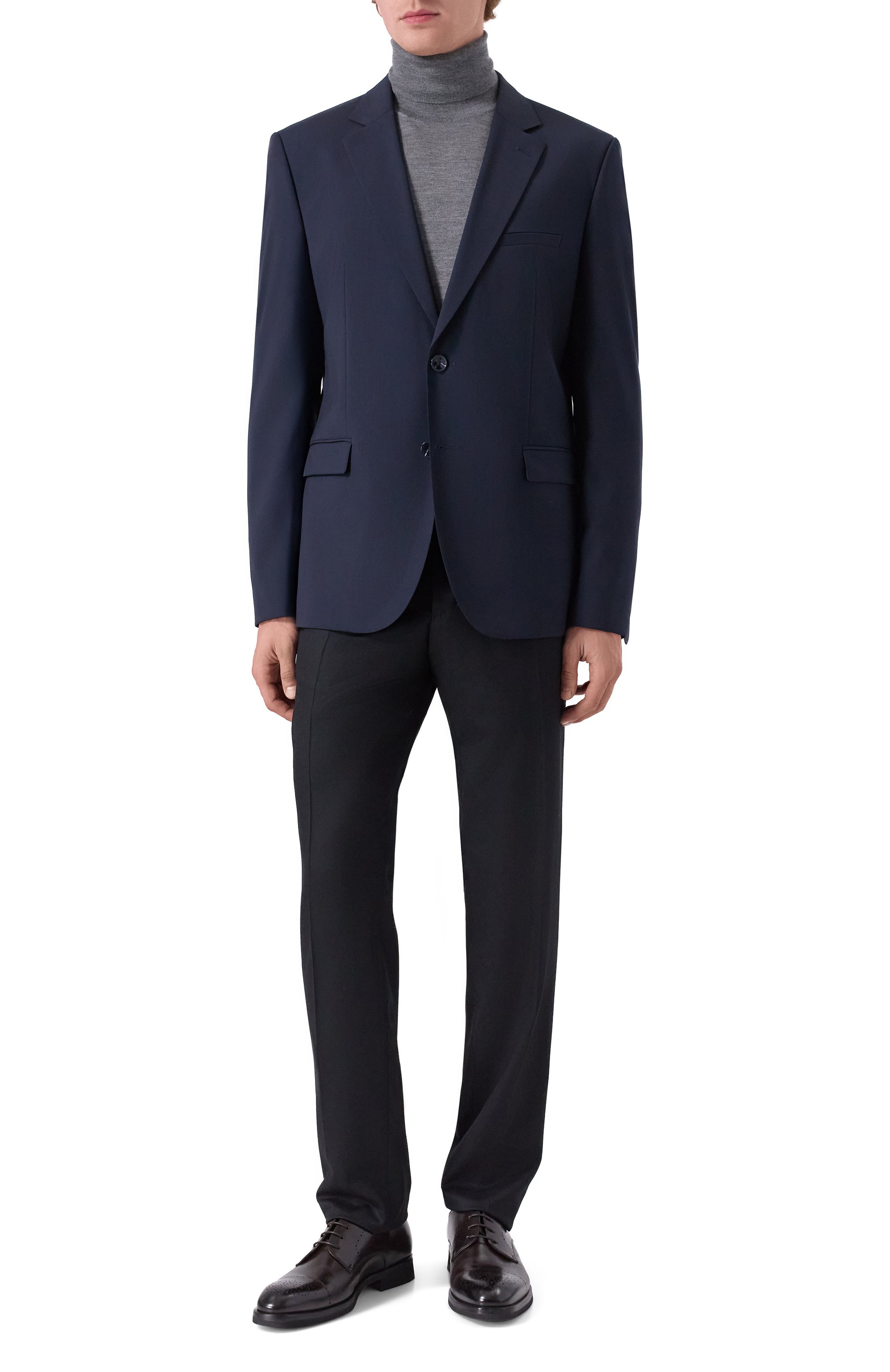 Шерстяной пиджак HUGO темно-синего цвета по цене 49950 руб., арт. 50546616, фото 3 Шерстяной пиджак HUGO, арт. 50546616, фото 3