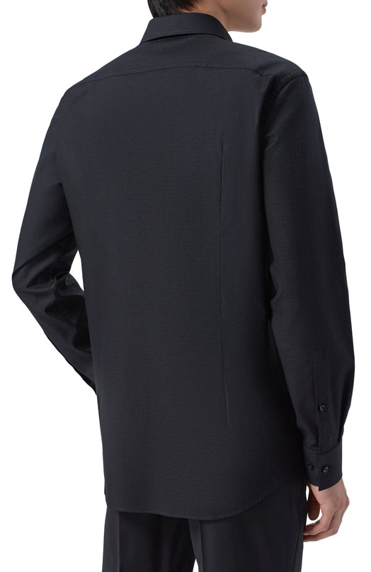 Хлопковая сорочка HUGO 50555295 Чёрный  50555295 Фото 4