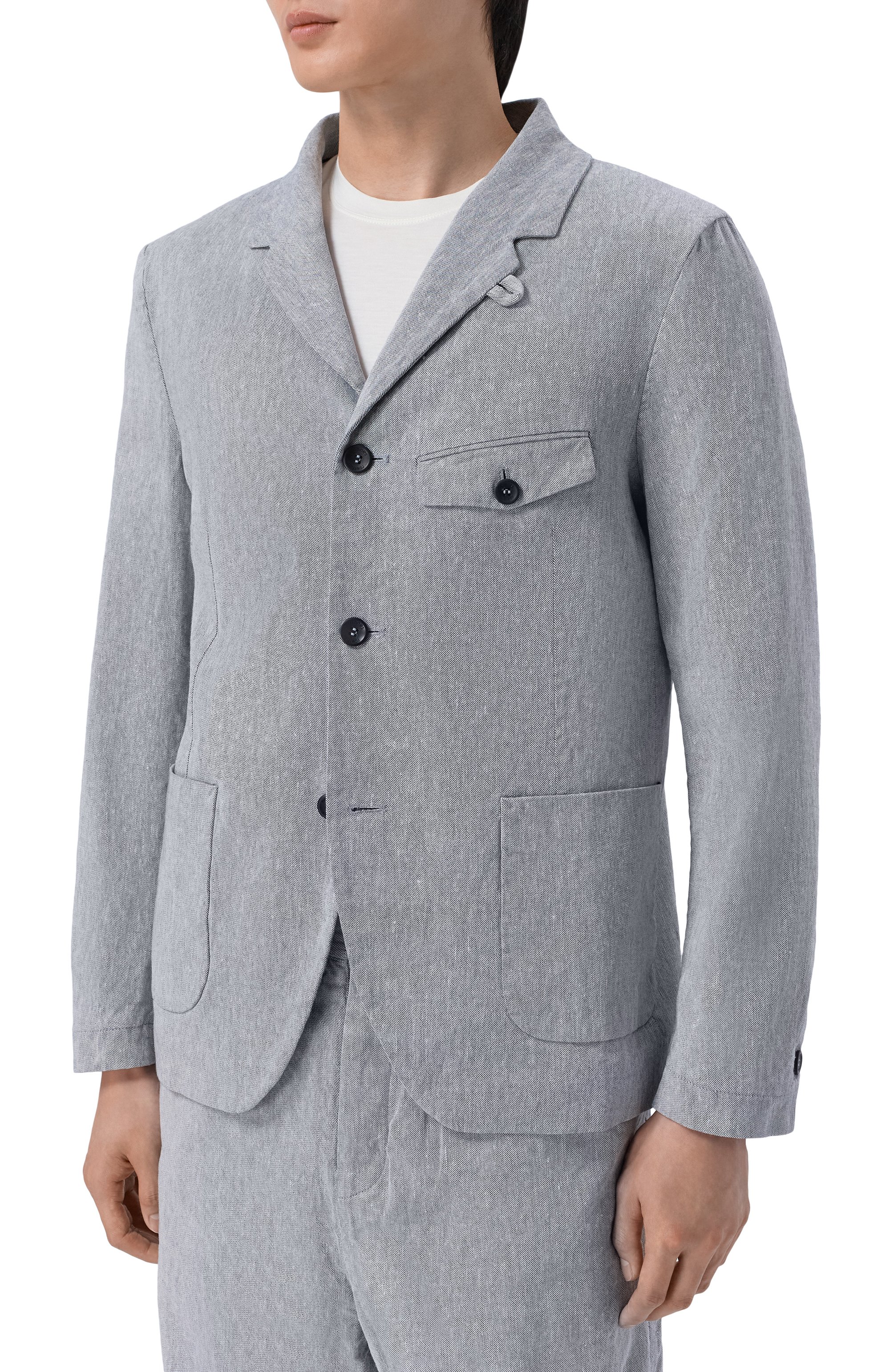 Пиджак изо льна и хлопка HANNES ROETHER, арт. PAR32D0NE.6073, фото 3