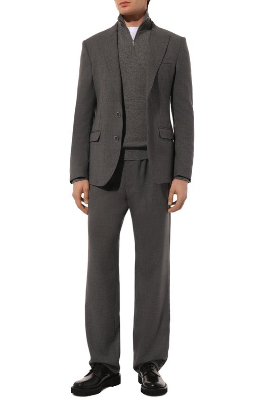 Шерстяные брюки Dolce & Gabbana GV4LHT/FU28E Серый  GV4LHT/FU28E Фото 2