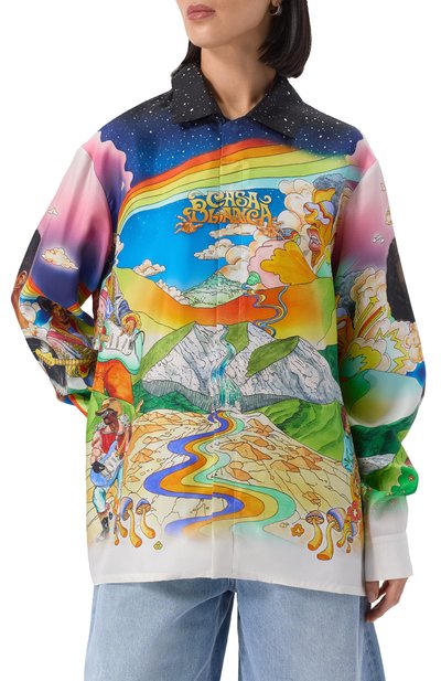 Шелковая рубашка CASABLANCA, арт. U-WS25-SH-006-07, фото 3